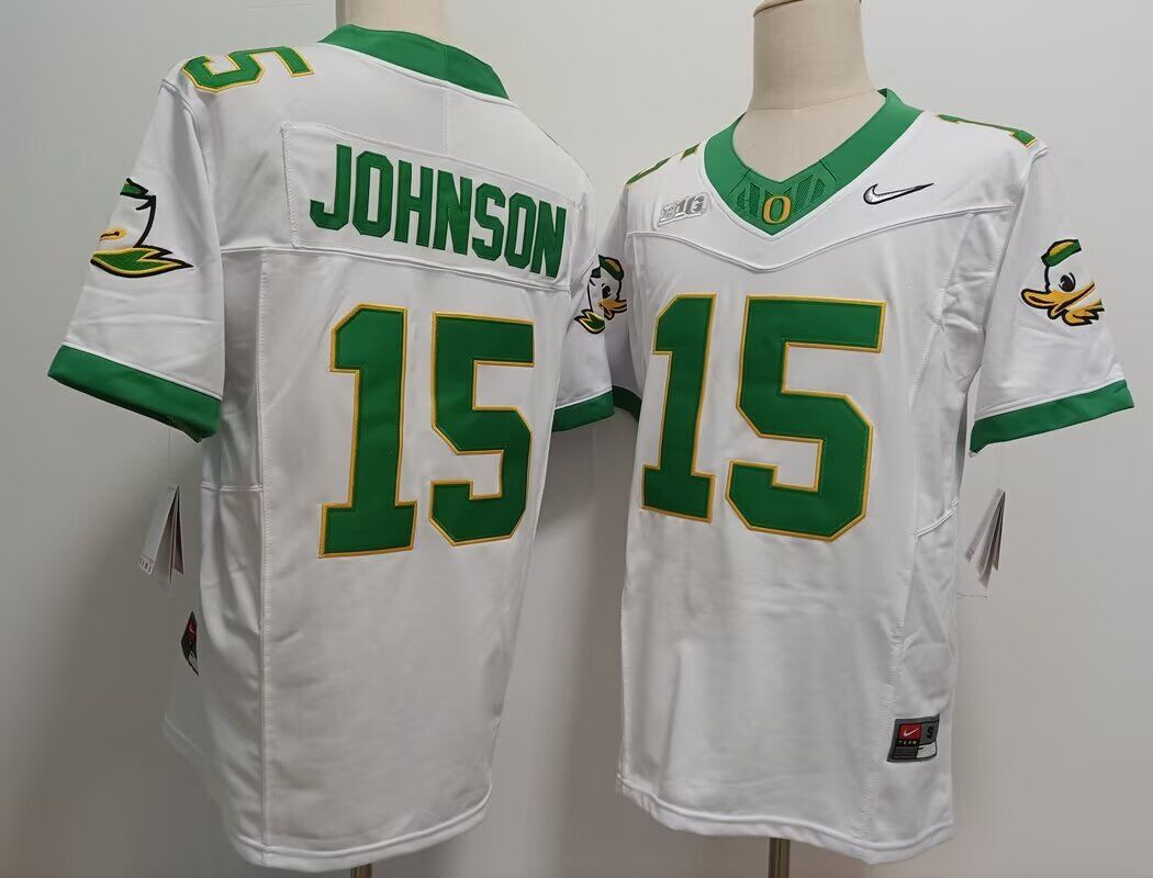 Men Oregon Ducks15 Tez Johnson 2024 NCAA Nike jersey